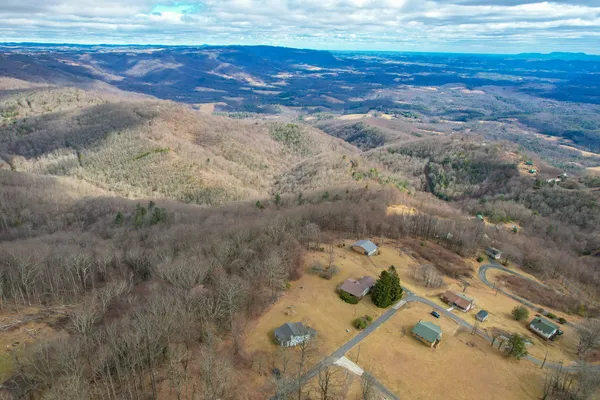 Aerial drone photography property overview Blue Ridge Mountains Virginia