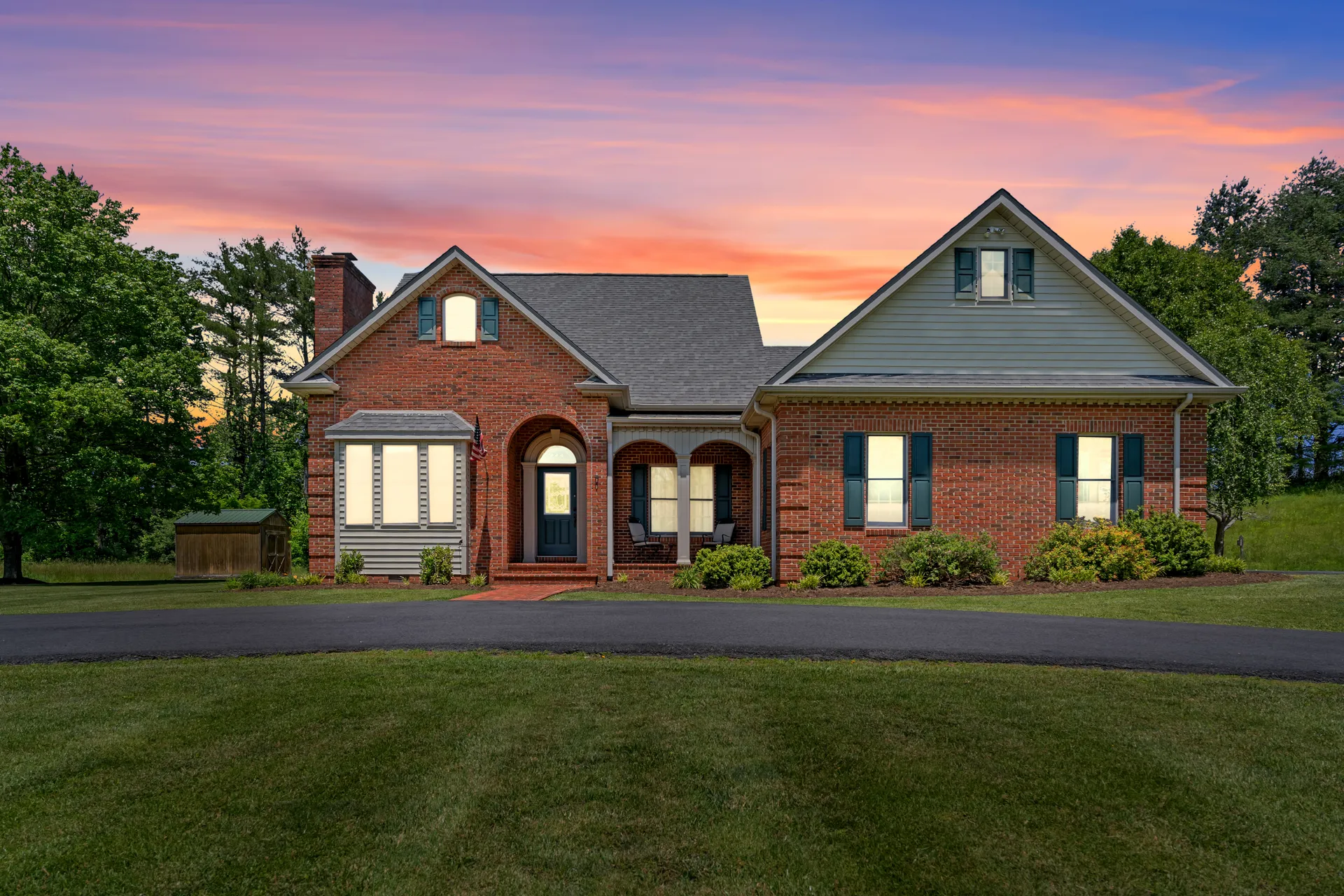 Luxury mountain home exterior showcasing professional real estate photography in Southwest Virginia