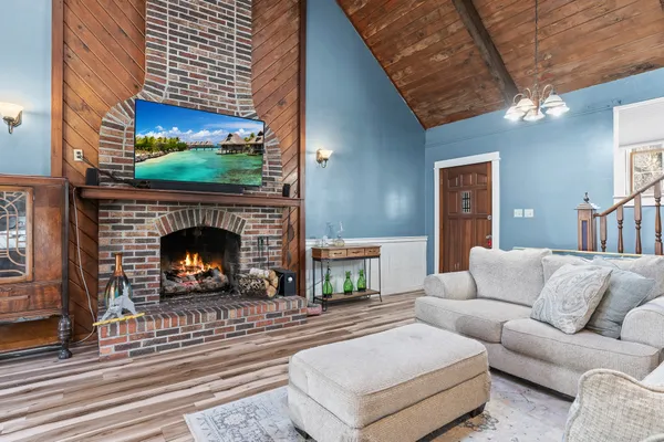 Family room interior real estate photography Blue Ridge Mountains